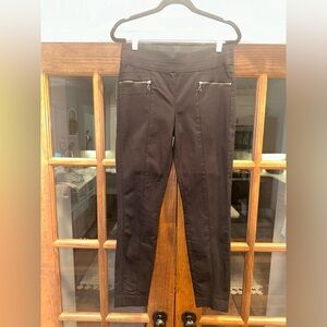 Maurice’s Black‎ Capri Black Stretchy Dress Pant Size Small Zipper Pockets